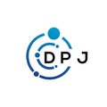 DPJ letter logo design on white background. DPJ creative initials letter logo concept. DPJ letter design Royalty Free Stock Photo