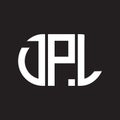 DPL letter logo design on black background. DPL creative initials letter logo concept. DPL letter design