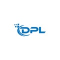 DPL letter logo design on white background. DPL creative initials letter logo concept. DPL letter design