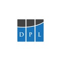 DPL letter logo design on WHITE background. DPL creative initials letter logo concept. DPL letter design