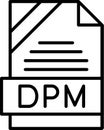 DPM Outline Vector Icon Royalty Free Stock Photo