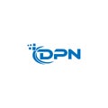 DPN letter logo design on white background. DPN creative initials letter logo concept. DPN letter design Royalty Free Stock Photo