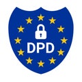 DPO, data protection officer called DPD in French Royalty Free Stock Photo