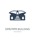 dpr/mpr building icon in trendy design style. dpr/mpr building icon isolated on white background. dpr/mpr building vector icon Royalty Free Stock Photo