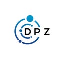 DPZ letter logo design on white background. DPZ creative initials letter logo concept. DPZ letter design Royalty Free Stock Photo