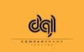 DQL Creative Unique Modern Letter Logo Design Royalty Free Stock Photo