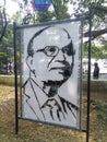 Dr bheem rao ambedker poster with scrap Pcb Royalty Free Stock Photo