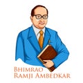 Dr Bhimrao Ramji Ambedkar with Constitution of India for Ambedkar Jayanti on 14 April