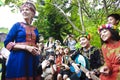 Dr. Jane Goodall aboriginal children in Taitung Royalty Free Stock Photo