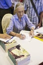 Dr. Jane Goodall signed for readers Royalty Free Stock Photo