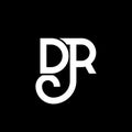 DR letter logo design on black background. DR creative initials letter logo concept. dr letter design. DR white letter design on