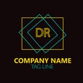 DR Letter Logo Design.