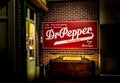 Dr Pepper sign at the famous museum in Waco, Texas of the soft drink