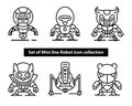 6 set robot icon collection
