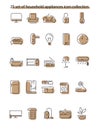 25 set of household appliance icon collection