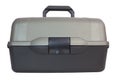 Drab colored fishing tackle box