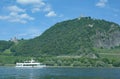 Drachenburg Castle and Drachenfels,Rhine River,Germany Royalty Free Stock Photo