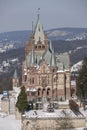 Drachenburg castle in winter