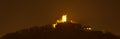 Drachenfels bonn germany at night Royalty Free Stock Photo