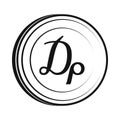 Drachma icon, simple style