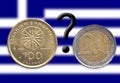 Drachma-question-euro Royalty Free Stock Photo