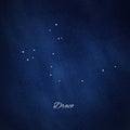 Draco constellation, Cluster of stars, Dragon constellation Royalty Free Stock Photo