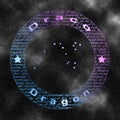 Draco Constellation, Dragon Constellation Royalty Free Stock Photo
