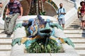 Dracon-lizard - Barcelona's symbol in Guell park Royalty Free Stock Photo