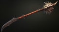 Spiked Iron Weapon With Long Wooden Handle - Dungeon Fantasy