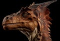 Dracorex hogwartsia Dinosaurs head isolated on black