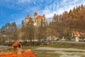 Dracula Bran medieval castle, day view, Romania Royalty Free Stock Photo