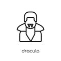 Dracula icon. Trendy modern flat linear vector Dracula icon on w