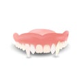 Dracula`s denture isolated on white background for your creativity Royalty Free Stock Photo