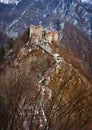 Dracula's fortress at Poienari, Royalty Free Stock Photo