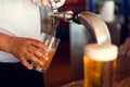 Draft beer pour in a glass Royalty Free Stock Photo