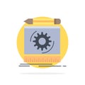 Draft, engineering, process, prototype, prototyping Flat Color Icon Vector