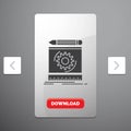 Draft, engineering, process, prototype, prototyping Glyph Icon in Carousal Pagination Slider Design & Red Download Button Royalty Free Stock Photo