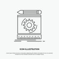 Draft, engineering, process, prototype, prototyping Icon. Line vector gray symbol for UI and UX, website or mobile application