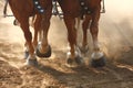 Draft Horses Pulling a Wagon Royalty Free Stock Photo