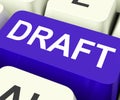 Draft Key Shows Outline Document Or Letter