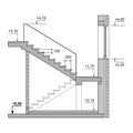 Draft Project Stairs on White Background. Vector