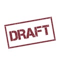 Draft rectangular stamp. Royalty Free Stock Photo