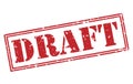 Draft red stamp Royalty Free Stock Photo