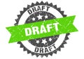 draft round grunge stamp. draft Royalty Free Stock Photo