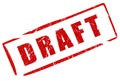 Draft stamp Royalty Free Stock Photo