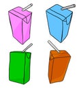 simple uht softdrink, vector hand draw sketch, set 4