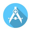 Drafting compass flat icon