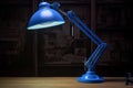 Blue Angle Poise Drafting Technical Lamp Royalty Free Stock Photo