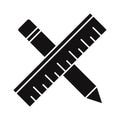 Drafting tools Vector Icon which can easily modify or edit Royalty Free Stock Photo
