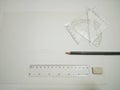 Drafting tools are on white background 7. Royalty Free Stock Photo